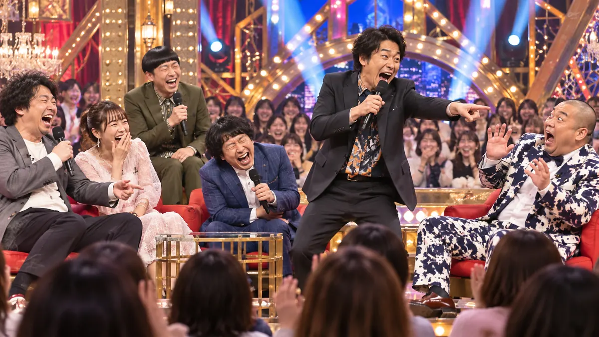 『トークサバイバー!』の笑いとトークを表現した架空のスタジオと人物の非公式創作画像
